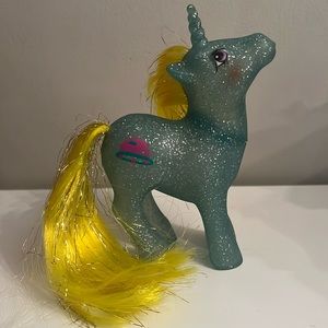 Vintage 1984 MLP My Little Pony G1 Blue Sparkle Pony UNICORN STAR HOPPER Rare